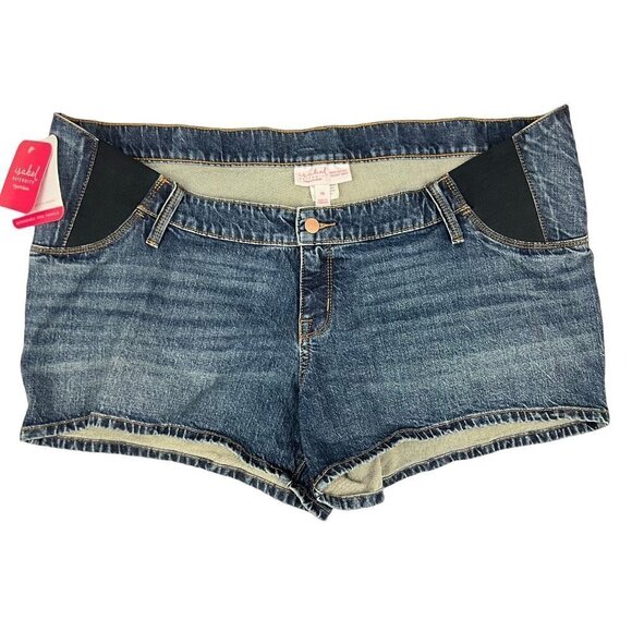Isabel Maternity Denim Shorts Size 16 Midi Short NWT - Picture 1 of 7